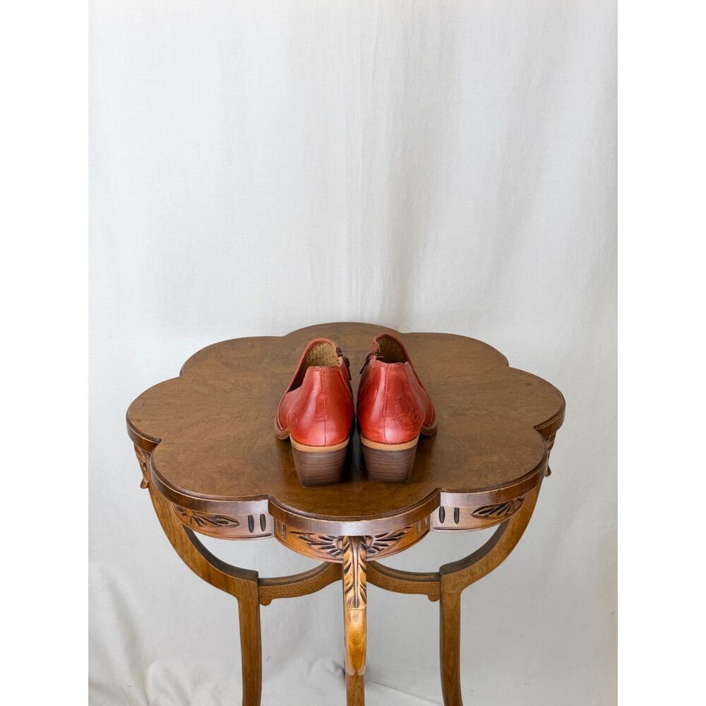 NIB Casta Deli Papaya / Burnt Orange Stack Heel Side Cut Shoe #0280 SZ 36 EU - Picture 5 of 8